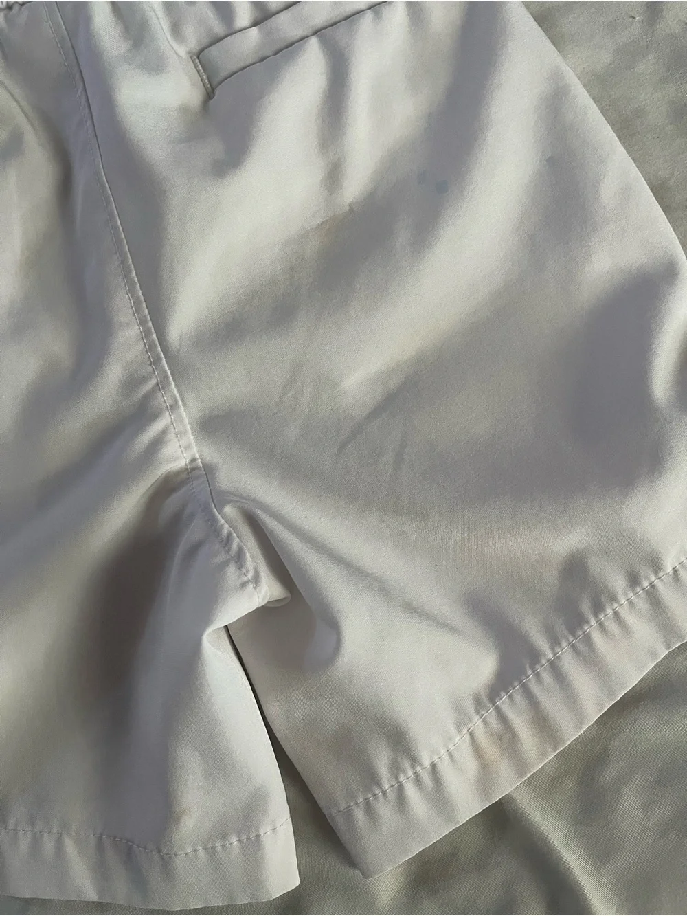 Janie and Jack White Swim Trunks with Navy Trim